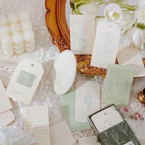 Vintage Botanisch Material Papier Set Retro Floral Scrapbooking Dekorative Tags Für DIY Journaling Journal Bastelbedarf