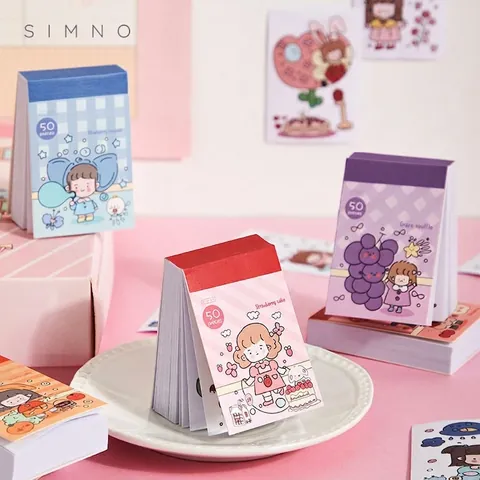 Cute Cartoon Dessert Series Washi Paper Sticker Book For DIY Scrapbooking Decoration Girl Style Illustrated Journaling Stickers