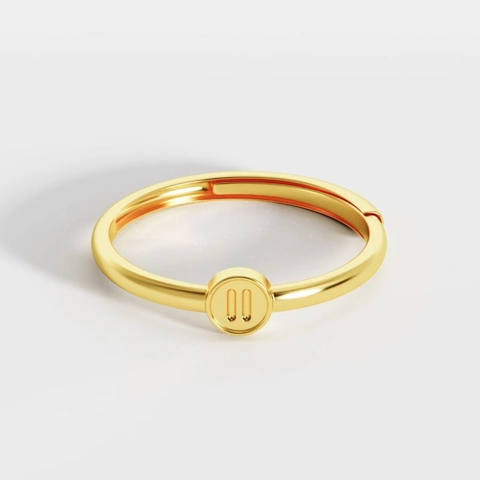 Anello in Argento Sterling S925 Minimalista Con Segno di Uguale Placcato Oro Anello Aperto Regolabile Con Design a Linee Parallele per Donna Gioielli Raffinati