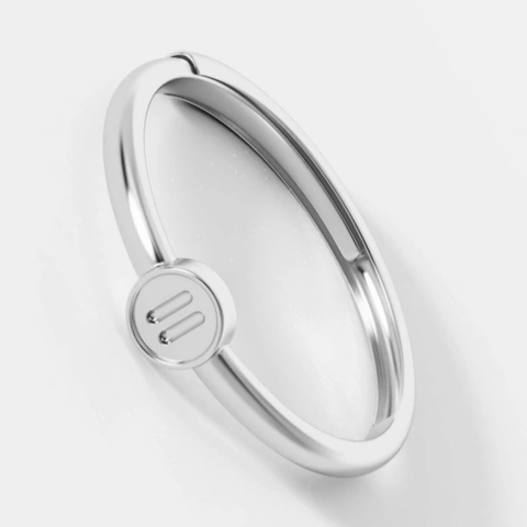 Anello in Argento Sterling S925 Minimalista Con Segno di Uguale Placcato Oro Anello Aperto Regolabile Con Design a Linee Parallele per Donna Gioielli Raffinati