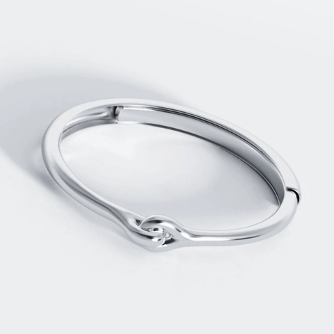 925 Sterlingsilber Knoten Offener Ring Für Damen Minimalistisch Verstellbar Geometrisch Fingerring Modeschmuck Geschenk