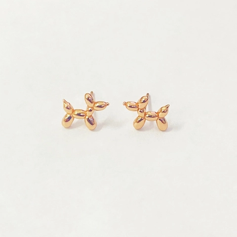Orecchini a Bottone a Forma di Cane Palloncino in Argento Sterling 925 per Donna Gioielli alla Moda Minimalisti
