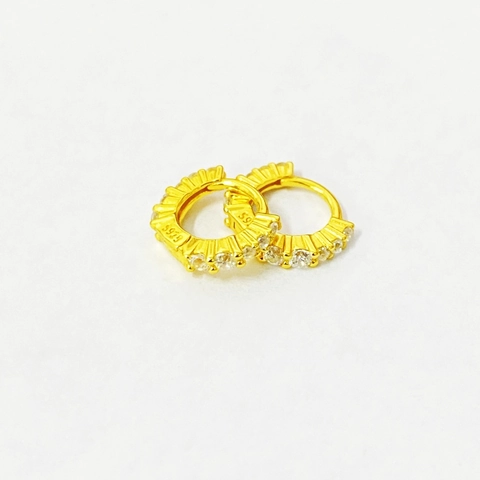 925 Sterling Silver Zirconia Huggie Hoop Σκουλαρίκια Μινιμαλιστικό Γεωμετρικό Micro Pave Μικρός Κύκλος Πόρπη Αυτιού Γυναικεία Κοσμήματα Μόδας