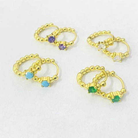 Orecchini a Cerchio Perlati in Argento Sterling S925 per Donna Zirconia Rotonda Intarsiata Gioielli Geometrici di Lusso Leggero