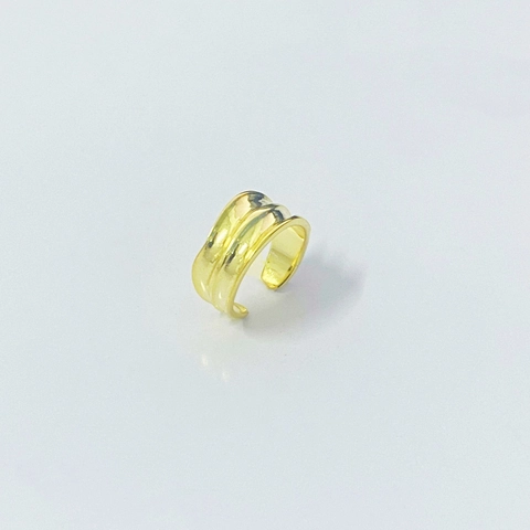 Minimalist 925 Sterling Silver Irregular Wave Ear Cuff For Women Gold Plated Wide Surface Non Pierced Cartilage Clip Earrings