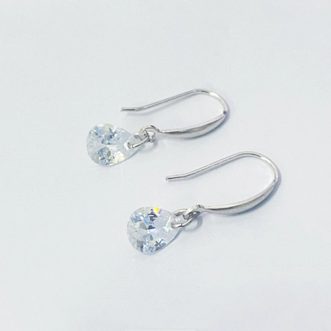 Orecchini a Goccia in Argento Sterling 925 Con Zirconia Taglio a Pera Per Donna Semplici Eleganti Orecchini Pendenti Gioielli