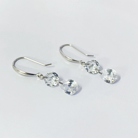 925 Sterling Silver Water Drop Zirconia Tassel Hook Earrings Minimalist Fashion Jewelry Accessories For Women Gift