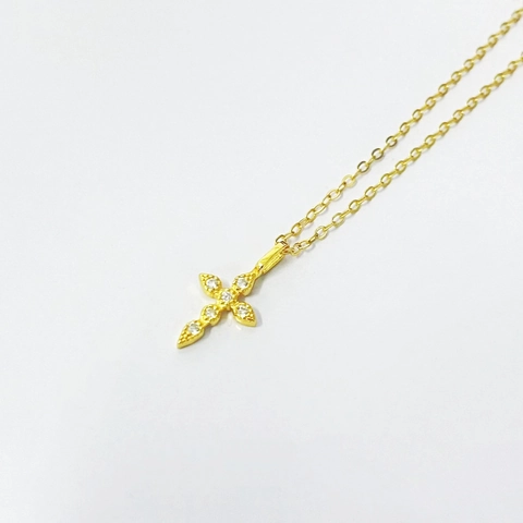 S925 Sterling Silver Zirconia Cross Pendant Necklace For Women Elegant Bling Crucifix Chain Fashion Jewelry Gift