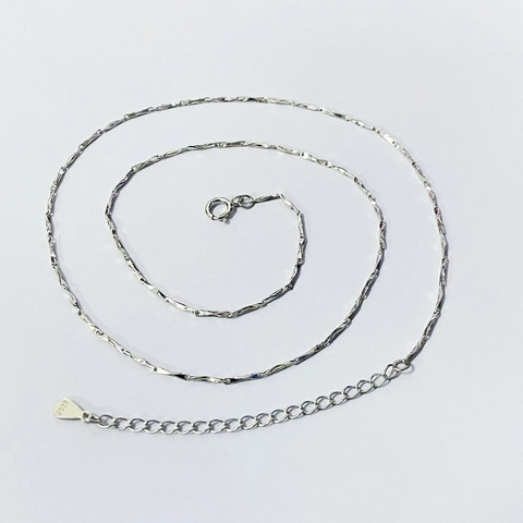 S925 Sterling Silver Ingot Chain Necklace For Women Geometric Adjustable Gold Silver Plated Basic Jewelry Accessory Gift