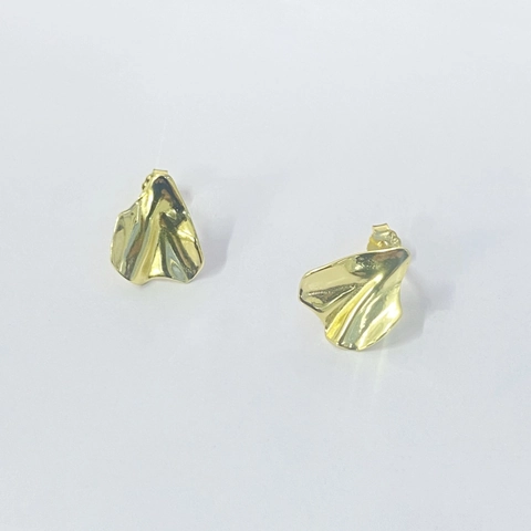 925 Sterlingsilber Unregelmäßige Geometrische Ohrstecker Für Damen Minimalistische Vergoldete Glänzende Gedrehte Ohrschmuck Geschenk