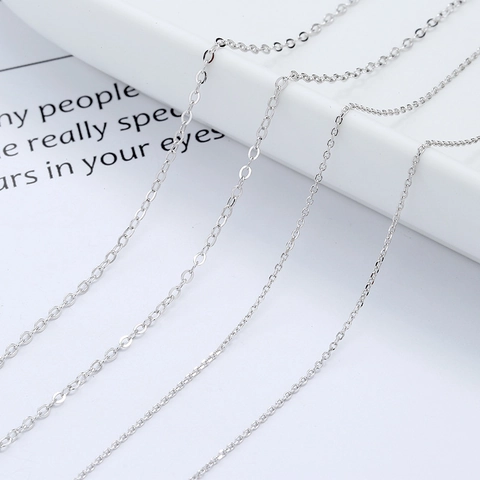 Collier Chaîne Forçat en Argent Sterling 925 pour Femmes Minimaliste Ras du Cou Réglable Chaîne O Bijoux de Base Plaqué