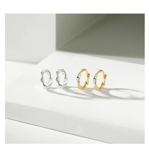 Orecchini a Cerchio Mobius in Argento Sterling 925 per Donna Minimalisti Geometrici Intrecciati Gioielli di Moda
