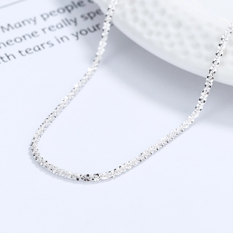 925 Sterling Silver Sparkling Wave Necklace For Women Gold Silver Plated Clavicle Chain Minimalist Jewelry Star Pendant