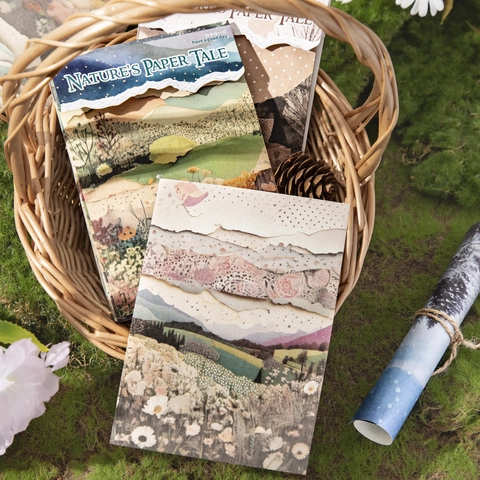 Nature's Paper Tale Scrapbook Papier Material Vintage Landschaft Floral Collage Deko Papier Für DIY Journaling Handwerk