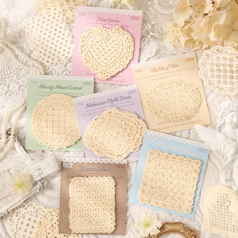 Vintage Rokoko Französischer Stil Hohlspitze Dekorationspapier Für Scrapbooking DIY Handwerk Material Blumenrand Deckchen