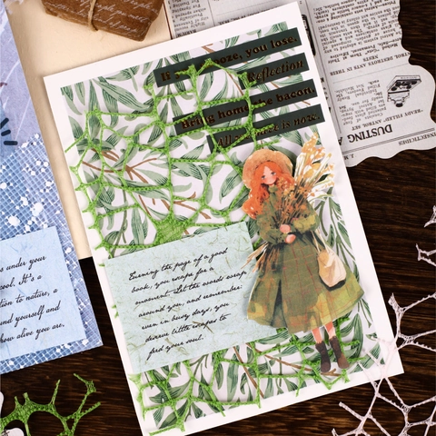 Kit de Matériel de Journalisation Rétro Vintage Pour Décoration de Scrapbooking DIY Feuilles de Papier Gaze Art et Artisanat