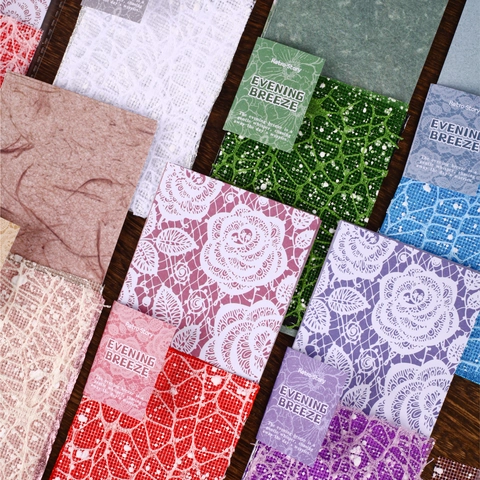 Vintage Evening Breeze Scrapbooking Materialien Spezialpapier Aluminiumfolie Schneeflockengaze Jacquard Netz Für DIY Journal Planer