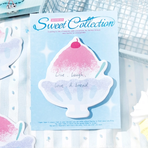 Cute Die-cut Sticky Notes Sweet Collection Watercolor Hand-drawn Memo Pads For DIY Journaling Scrapbooking Decoration Students Stationery