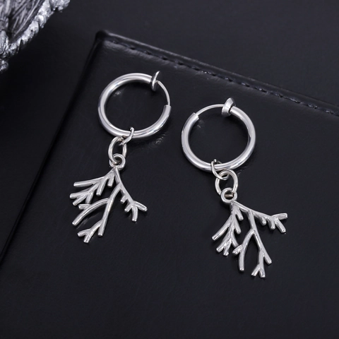 Titaniumstaal Blad Tak Hanger Oorklemmen Voor Dames Heren Geen Piercing Mode Gepolijst Minimalistische Sieraden Accessoires