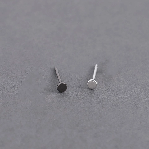 Minimalistische Geometrische Runde Ohrstecker Mit 925 Sterlingsilber Stift Versilbert Kleine Scheibe Schmuck Für Herren Damen