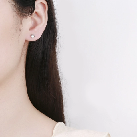 925 Sterling Silver Planet Stud Earrings Rhinestone Saturn Ear Bone Stud Minimalist Niche Design Fashion Jewelry For Women