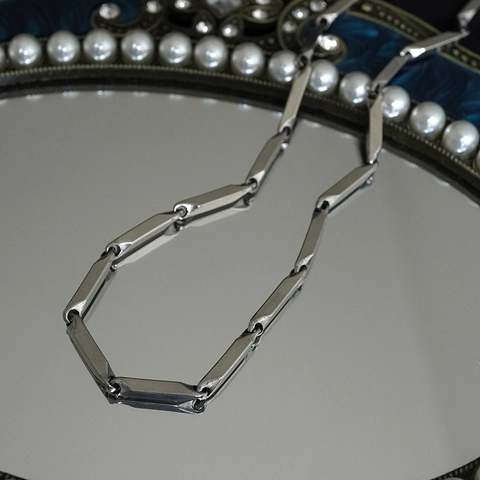 Minimalistisch Rhombisch Titanstahl Halskette Für Herren Damen Geometrisch Cool Stil Punk Hip Hop Kette Modeschmuck