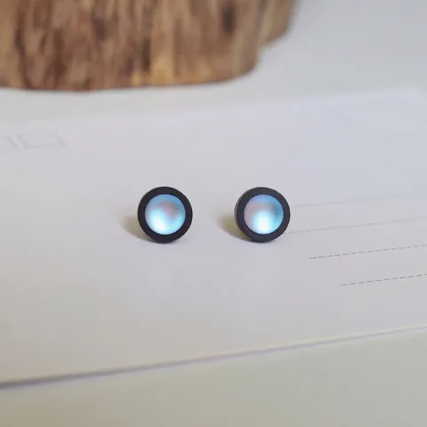 Pendientes de Botón de Cobre Redondos Minimalistas Unisex Con Vidrio Colorido Galvanizado Geométrico Círculo Pendientes Moda Joyería Vintage Accesorio