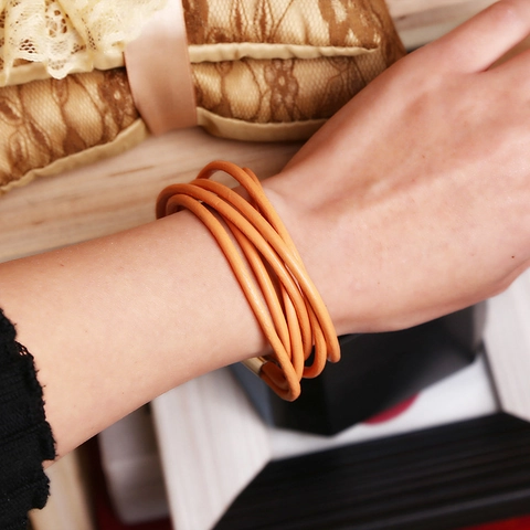 Retro Punk Mehrlagiges Rindsleder Armband Für Damen Herren Geflochtenes Wickelarmband Mit Metallschnalle Unisex Schmuck