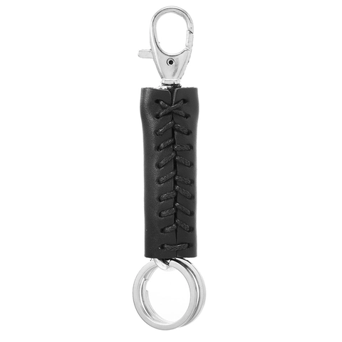 Portachiavi in Pelle di Vacchetta Fatto a Mano in Stile Punk Per Uomo Donna Portachiavi in Pelle Nera Vintage Con Chiusura a Moschettone in Lega