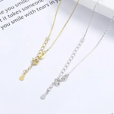 925 Sterling Silver Bamboo Chain Necklace For Women Minimalist Cylindrical Link Adjustable Chain Fashion Jewelry Accessory Gift