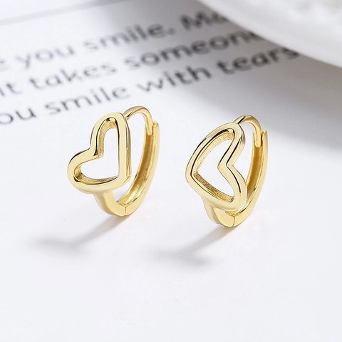 925 Sterlingsilber Hohl Herz Creolen Für Damen Minimalist Mode Design Huggie Ohrringe Schmuck Accessoire Geschenk