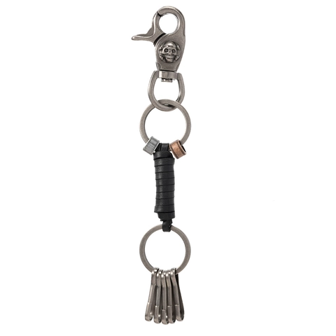 Vintage Punk Rindleder Geflochten Schlüsselanhänger Für Herren Damen Totenkopf Legierung Flaschenöffner Schlüsselring Amerikanisch Industriell Personalisiert Auto Tasche Anhänger Zubehör