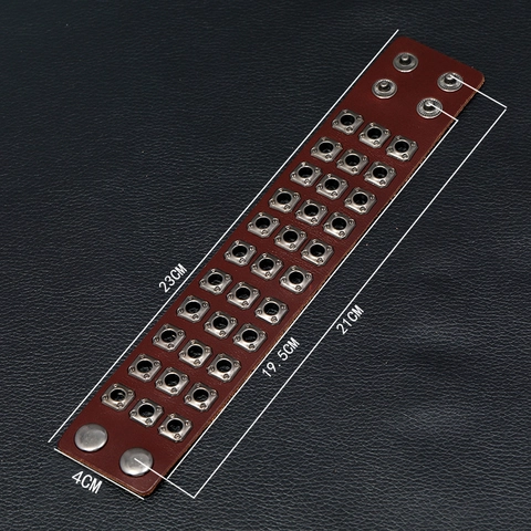 Vintage Punk Men's Cow Leather Bracelet Wide Triple Row Square Studded Wristband Rock Style Adjustable Jewelry Gift
