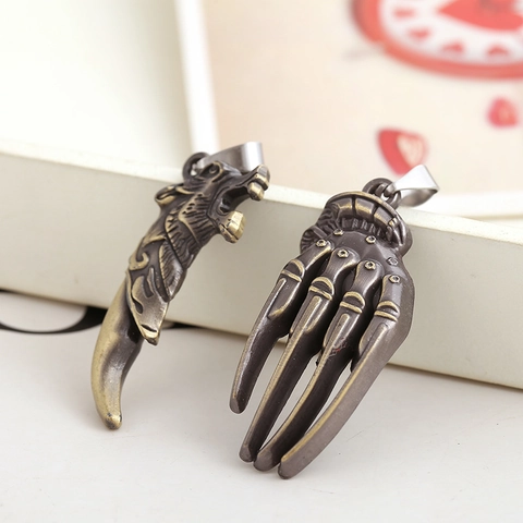 Vintage Punk Alloy Dragon Claw Skeleton Palm DIY Pendant Charms For Jewelry Making Handmade Necklace Bracelet Accessory