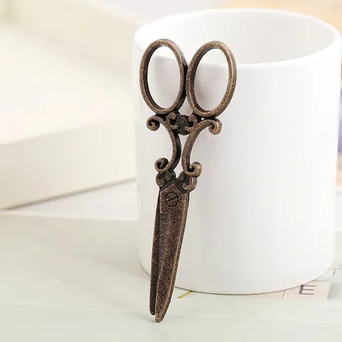 Vintage Alloy Scissors Shaped Pendants For DIY Jewelry Making Accessories Antique Bronze Silver Scissor Charms For Handcraft