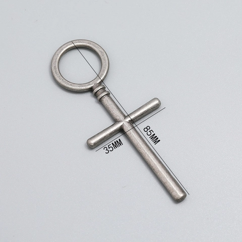 Vintage Alloy Cross Pendant For DIY Jewelry Making Retro Antique Bronze Silver Religious Charm Handicraft Accessories