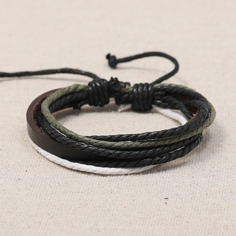 Vintage Geflochtenes Echtleder Armband Für Damen Herren Mehrlagiges Hanfseil Verstellbar Retro Ethno Stil Studenten Schmuck Geschenk