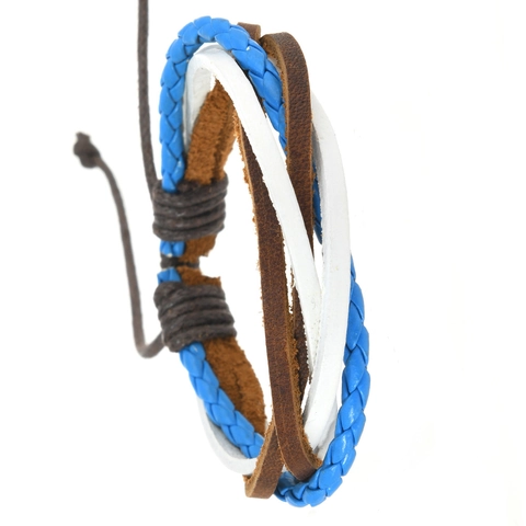 Multilayer Braided Leather Bracelet For Men Women Retro Bohemian Wrap Cord Wristband Adjustable Fashion Jewelry Hand Rope