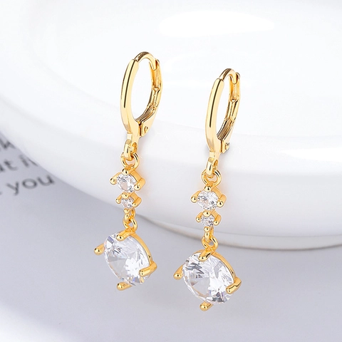 925 Sterling Silver Zirconia Tassel Drop Earrings For Women Elegant Round Dangle Hoop Earrings Fashion Jewelry Gift