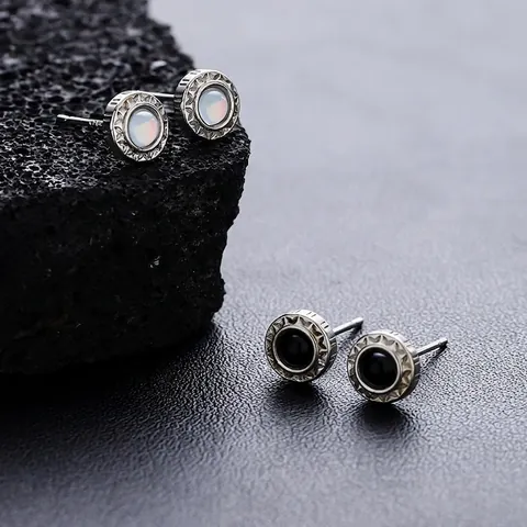 Sonnenblume Ohrstecker Kupfer Edelstahl Stift Einfach Minimalistisch Unisex Geometrisch Strass Einlage Täglich Zubehör