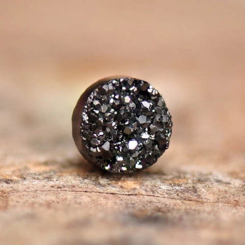 Unisex Magnetic Ear Clips No Piercing Copper Druzy Crystal Earrings Geometric Round Square Streetwear Fashion Jewelry