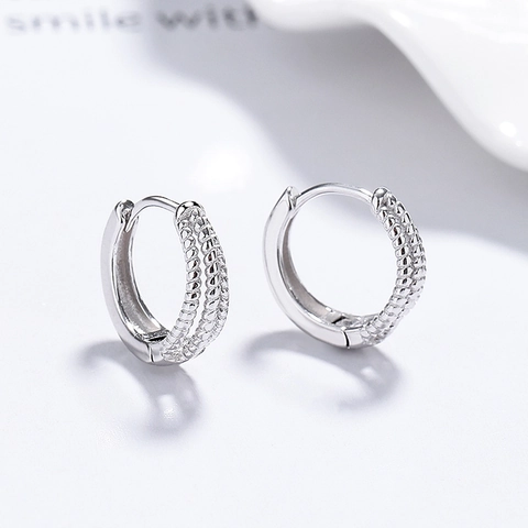 Orecchini a Cerchio Tripli Torti in Argento Sterling 925 Per Donna Gioielli Galvanizzati a Più Strati Minimalisti Con Perline