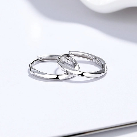 999 Feinsilber Gedrehte Geometrische Ohrringe Für Damen Minimalistisch Einfaches Chic Design Piercing Schmuck Geschenk