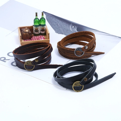 Retro Multi Wrap Bracelet Genuine Cowhide Leather Stamped Lettering Faith Hope Love Vintage Hip Hop Jewelry Unisex