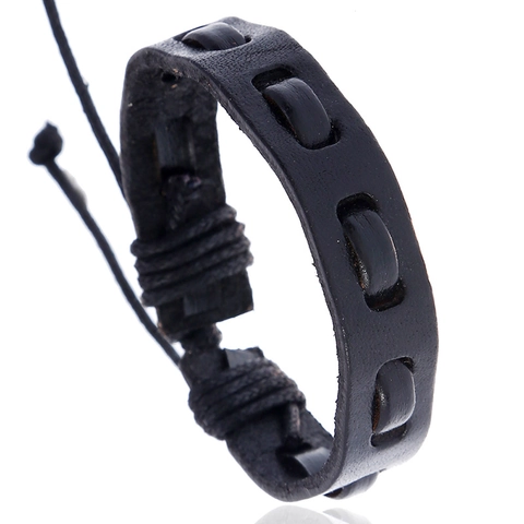 Vintage Punk Gewebtes Rindsleder Armband Für Herren Damen Verstellbare Handgewebte Kordel Unisex Retro Mode Schmuck Armreif