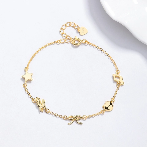 925 Sterling Zilveren Armband Voor Dames Ster Konijn Strik Muzieknoot Bedeltjes High End Mode Splicing Handsieraden