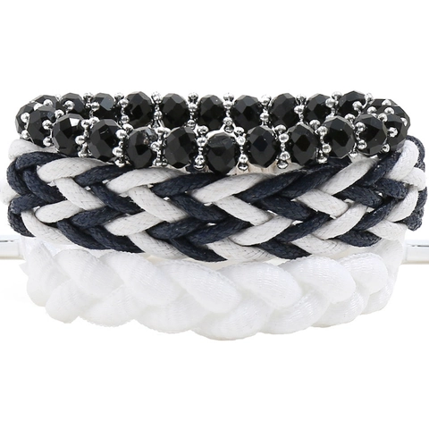 Punk Einfaches Gewebtes Armband Für Damen Böhmische Handgefertigte Verstellbare Perlenkordel Armbänder Mode Schmuck Student Alltag