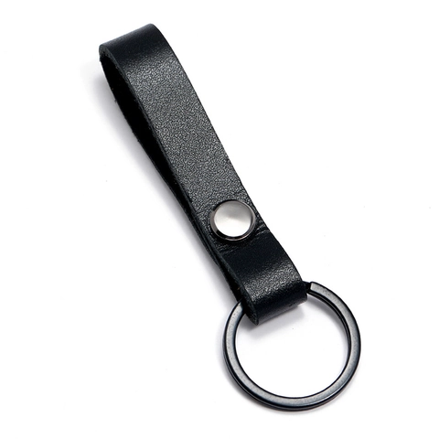 Retro Genuine Leather Keychain Minimalist Cowhide Car Key Ring For Men Women Creative Handmade Key Holder Accessory Gift
