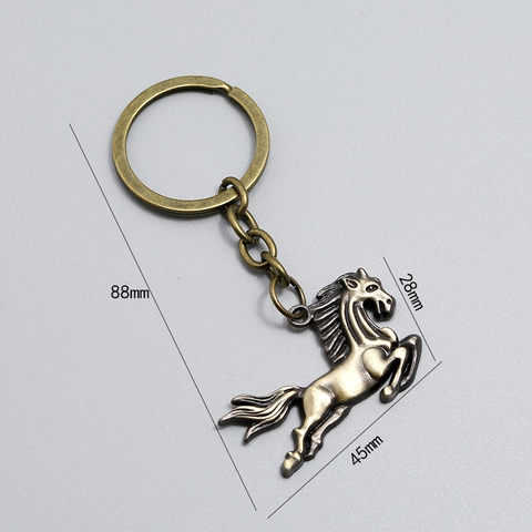 Llavero Vintage de Aleación de Zinc Animales Bronce Antiguo Águila Caballo Colgante Anillo de Llave Regalo Metal Forma Animal