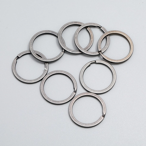 Anneaux de Clés Fendus Vintage en Métal de Fer Anneaux de Porte-Clés Plats à Double Boucle 30 pour la Bijouterie DIY